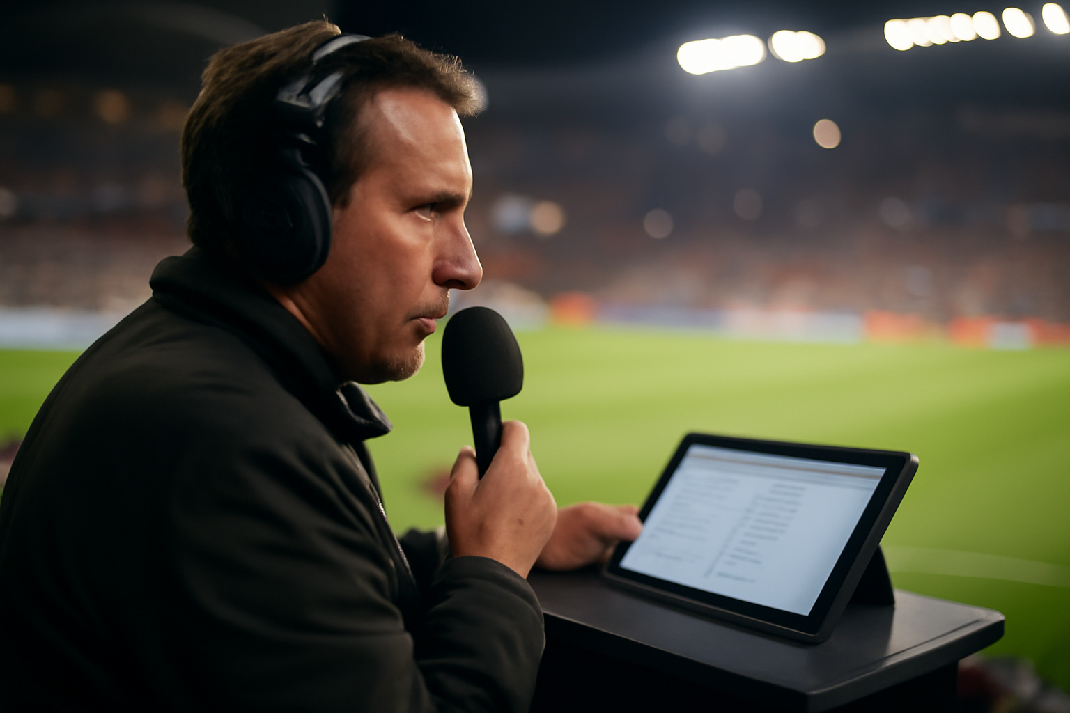 Commentateur football : rôle et compétences clés