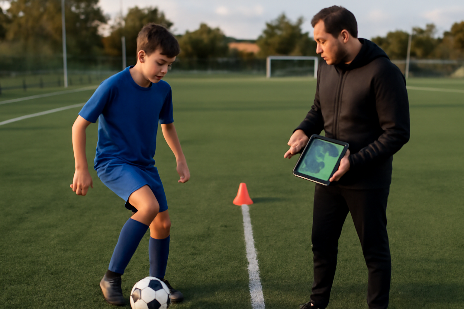 comment devenir footballeur professionnel : entraînement sur terrain de club