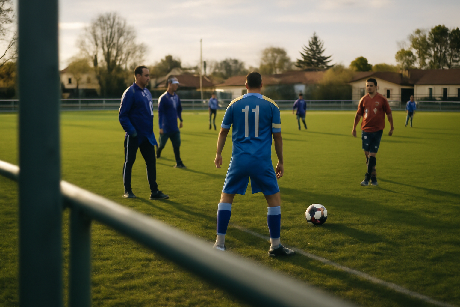 clubs de foot en t près de chez vous : terrain et équipe en tenue